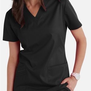 Black scrubs (top and bottom)